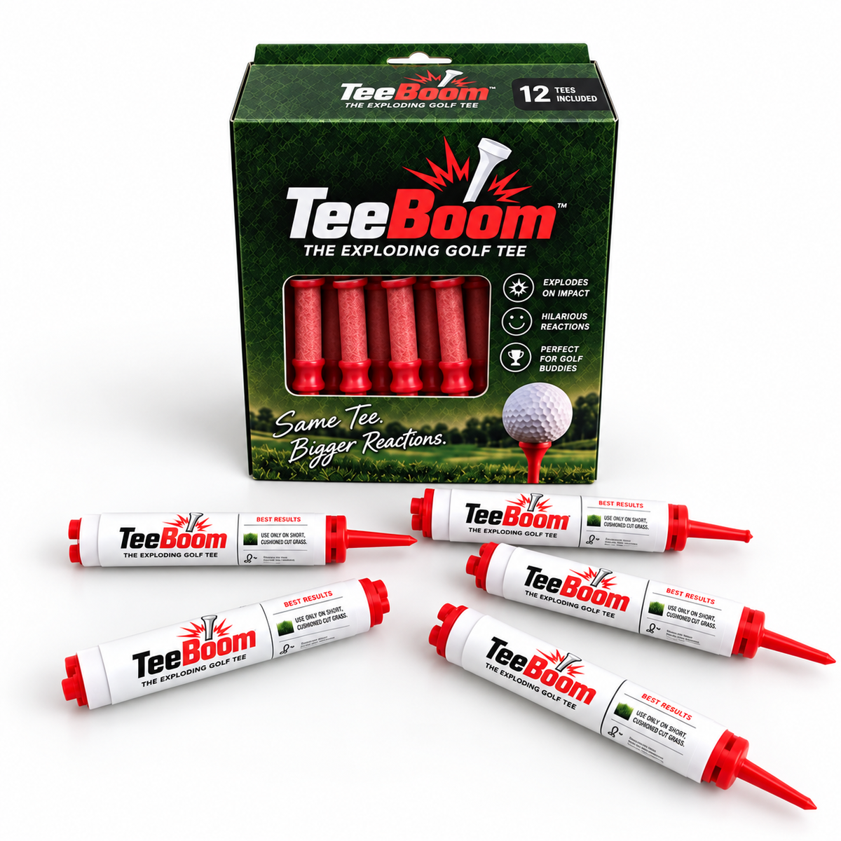 TeeBoom™ Exploding Golf Tees